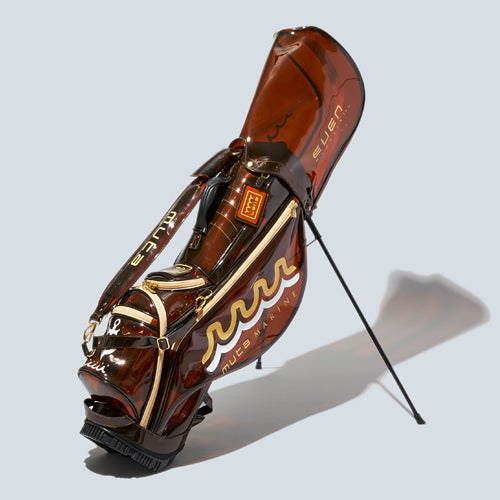 ムータマリン別注クリアキャディバッグ ブラウン