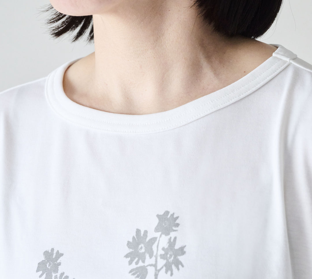 ［かわり芽］花ごよみTシャツ ハクサンコザクラ
