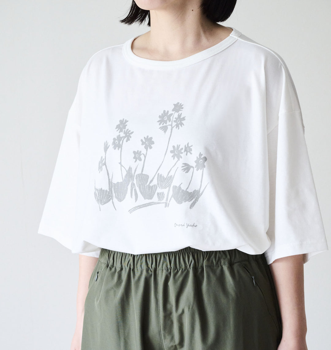 ［かわり芽］花ごよみTシャツ ハクサンコザクラ