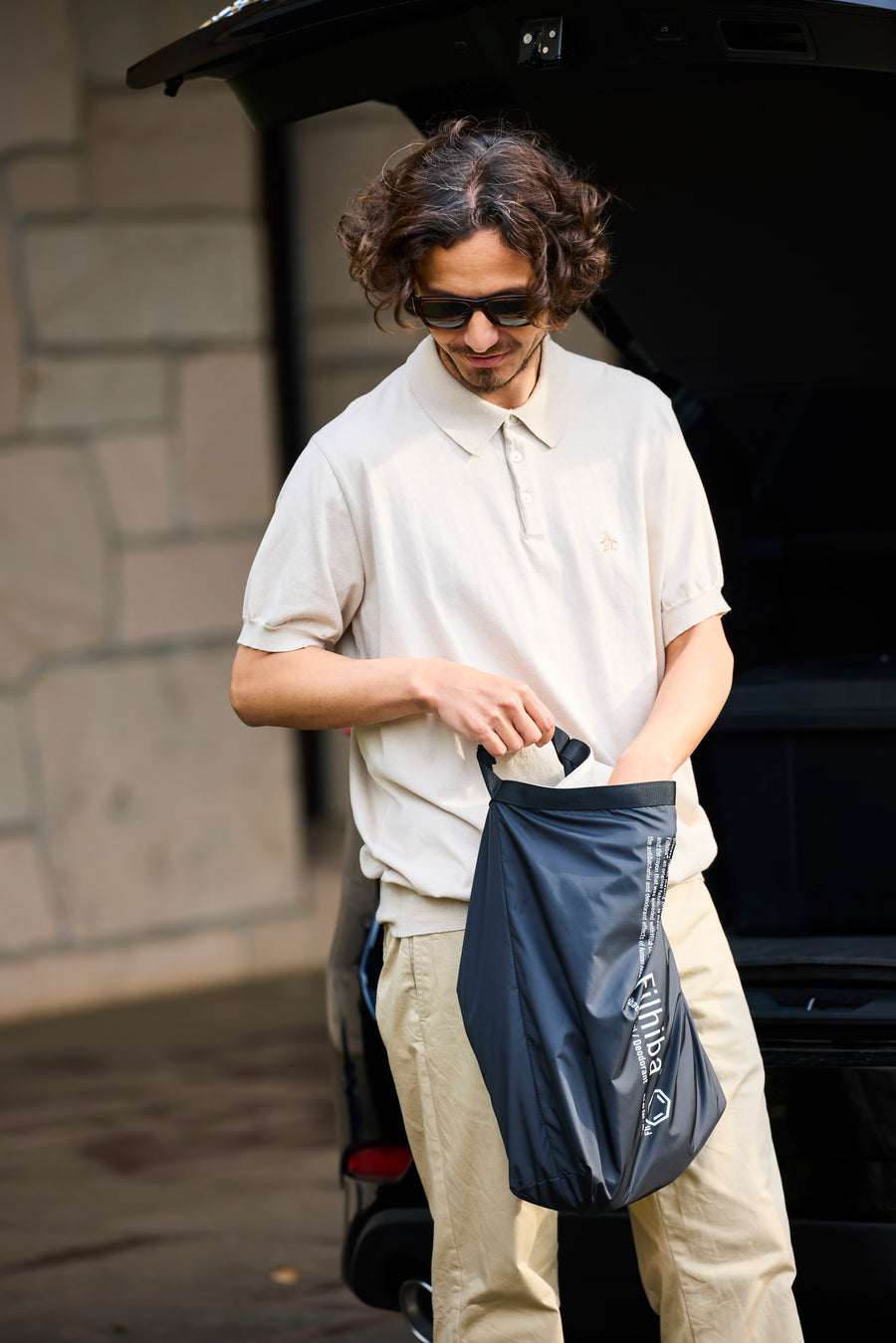 ［カルデサック］抗菌消臭シューズバッグ（ヒバ消臭剤付き）