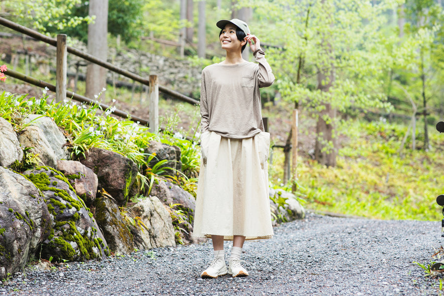 ［かわり芽］ゆったりすごせるはっ水スカート