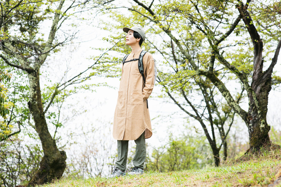 ［かわり芽］リネンライクな軽やかワンピ