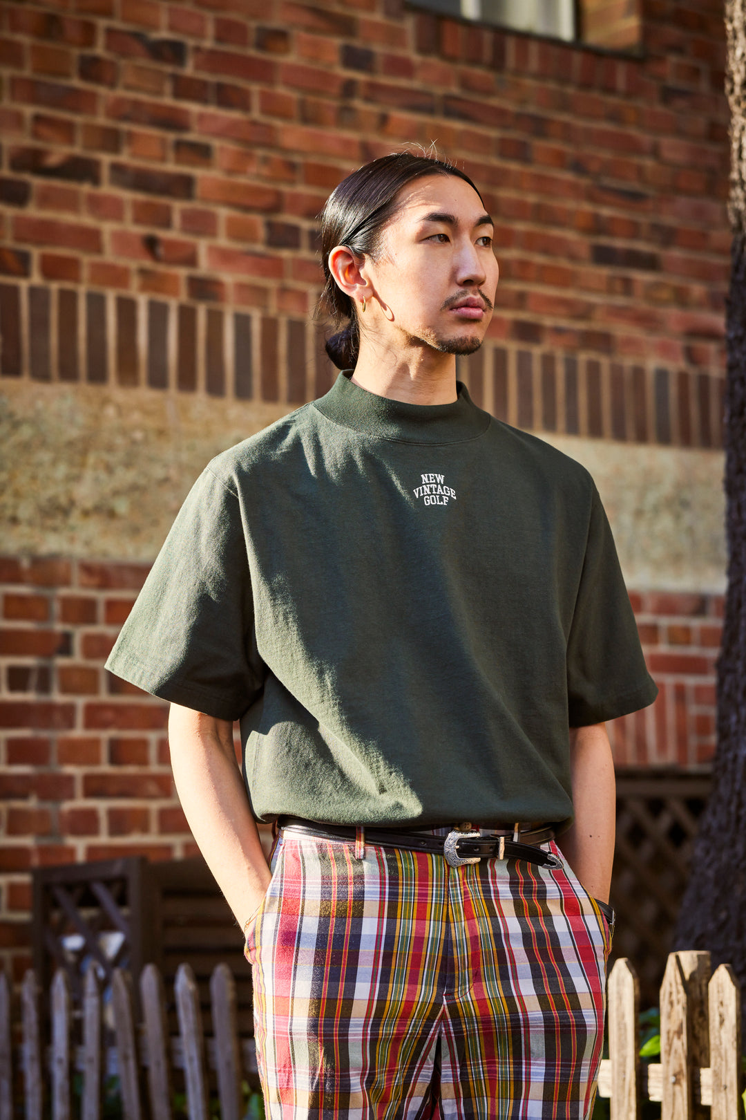 ［NEW VINTAGE GOLF］エンブロイダリーロゴモックネックTシャツ
