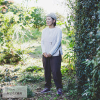 ［かわり芽］胸にポケット 長袖ウールTシャツ