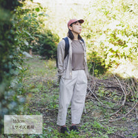 ［かわり芽］胸にポケット 長袖ウールTシャツ