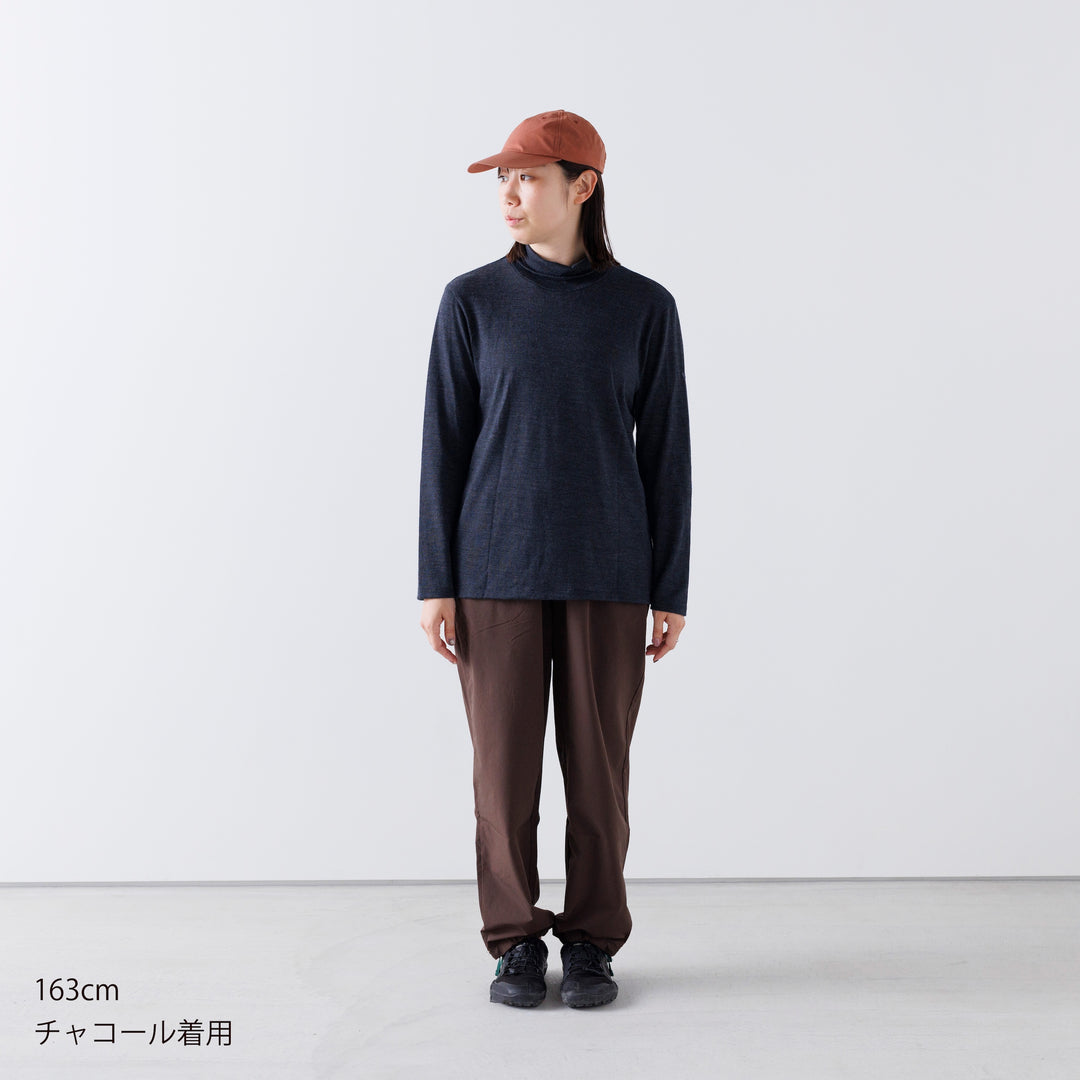 ［かわり芽］ゆったりウールハイネックTシャツ