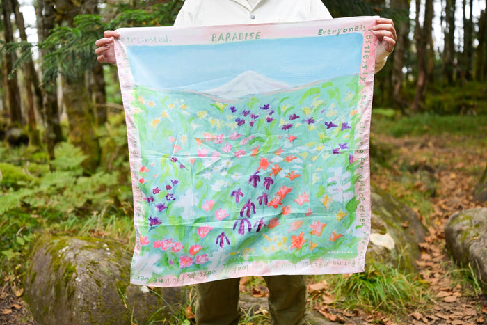 ［ランドネ×田中マリナ］野の花まとう風呂敷ー包んで、敷いて―