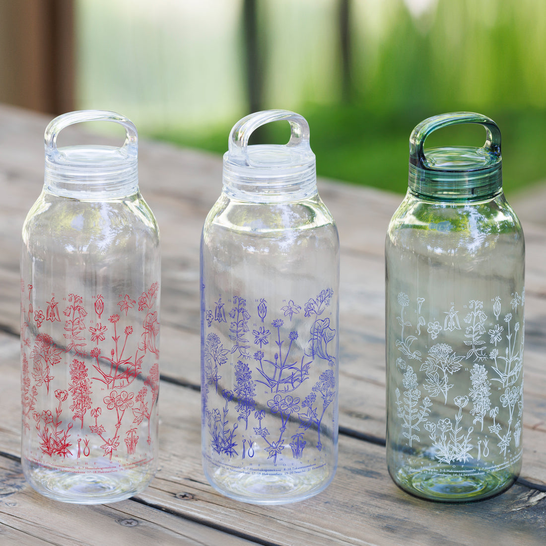 ［ランドネ×高山植物図鑑×KINTO］mountainflower vase 花図鑑のウォーターボトル