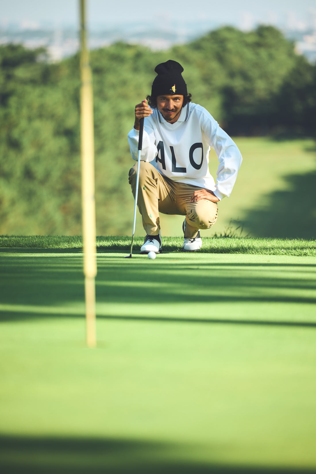 SVKA5018［サルベージパブリックコレパ］アラパイナVネックポロ L/S（Big ALOHA）