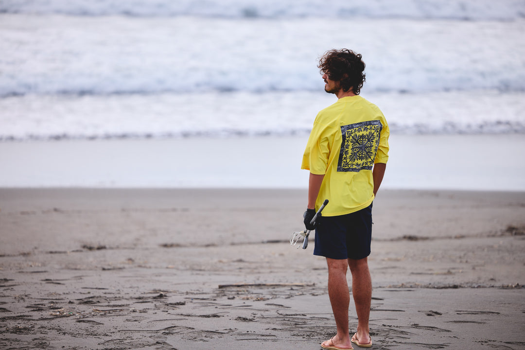 SURF MOCKNECK S/S(TI LEAF PAISLEY)