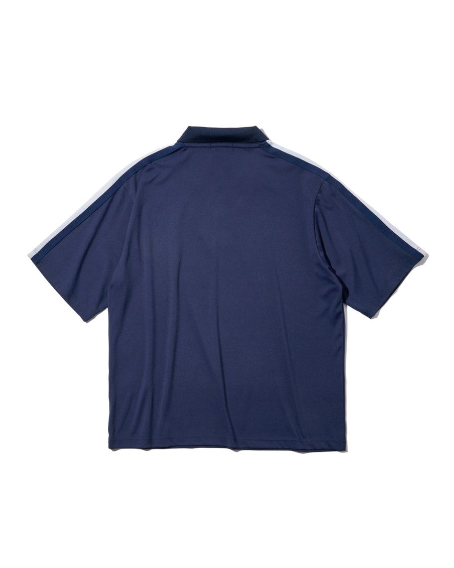 ［BOGEY LOUNGE］ リブ衿スキッパーシャツ