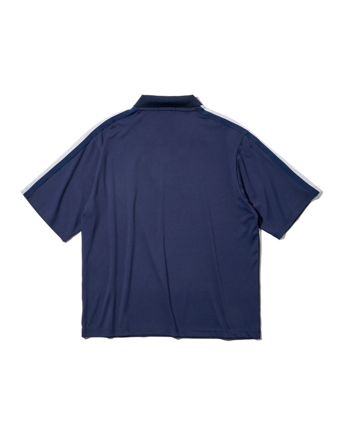 ［BOGEY LOUNGE］ リブ衿スキッパーシャツ