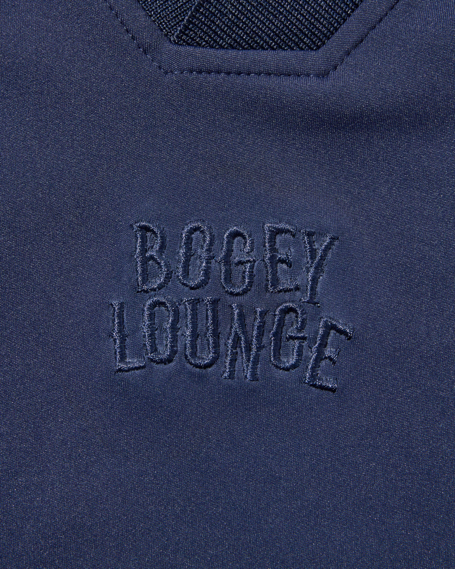 ［BOGEY LOUNGE］ リブ衿スキッパーシャツ