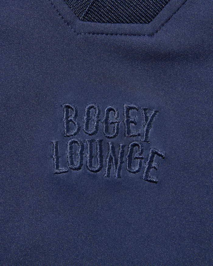 ［BOGEY LOUNGE］ リブ衿スキッパーシャツ