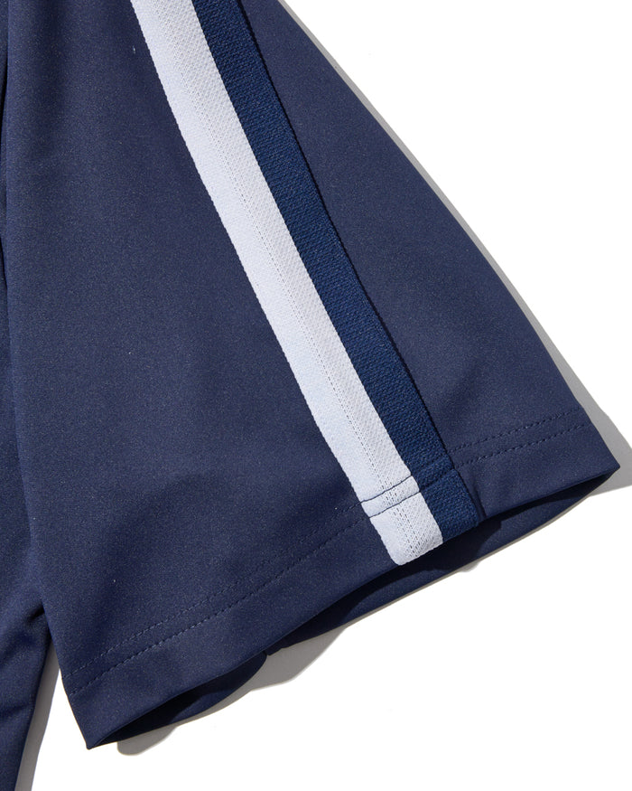 ［BOGEY LOUNGE］ リブ衿スキッパーシャツ