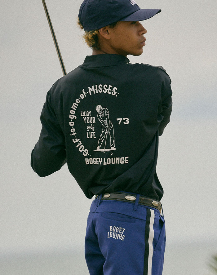 ［BOGEY LOUNGE］ モックネック長袖トップス（スイング）