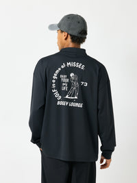 ［BOGEY LOUNGE］ モックネック長袖トップス（スイング）