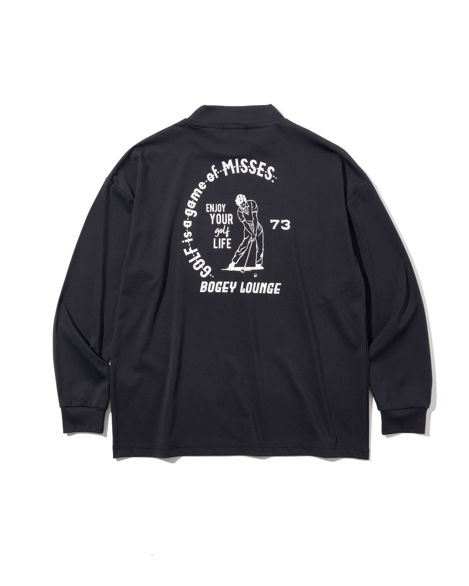 ［BOGEY LOUNGE］ モックネック長袖トップス（スイング）