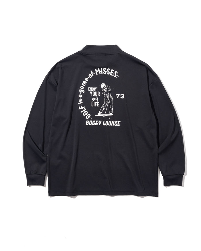 ［BOGEY LOUNGE］ モックネック長袖トップス（スイング）