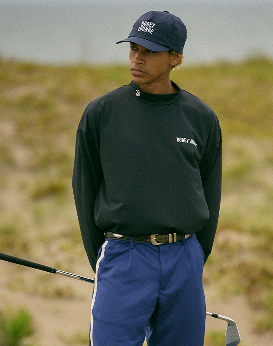 ［BOGEY LOUNGE］ モックネック長袖トップス（スイング）