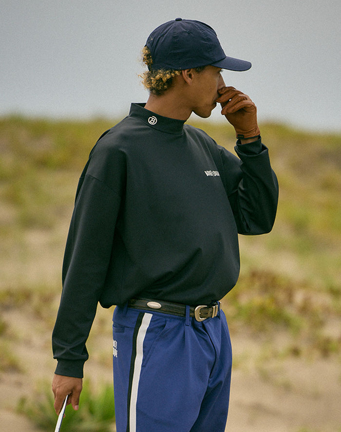 ［BOGEY LOUNGE］ モックネック長袖トップス（スイング）