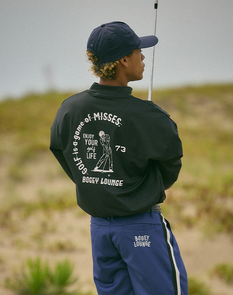 ［BOGEY LOUNGE］ モックネック長袖トップス（スイング）