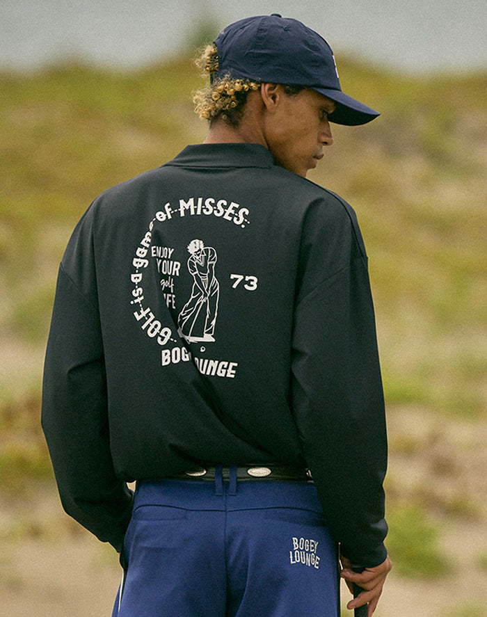 ［BOGEY LOUNGE］ モックネック長袖トップス（スイング）