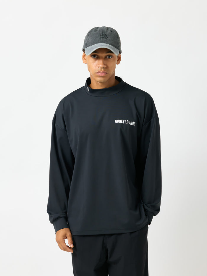 ［BOGEY LOUNGE］ モックネック長袖トップス（スイング）