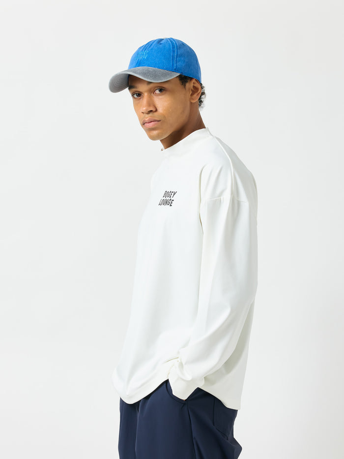 ［BOGEY LOUNGE］ モックネック長袖トップス（ペリカン）