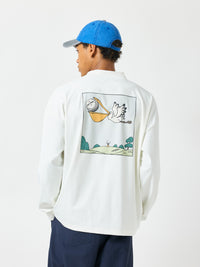 ［BOGEY LOUNGE］ モックネック長袖トップス（ペリカン）