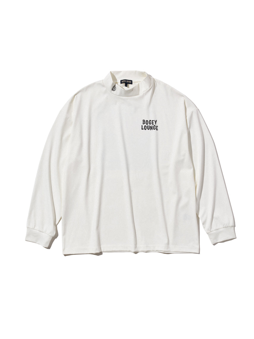 ［BOGEY LOUNGE］ モックネック長袖トップス（ペリカン）