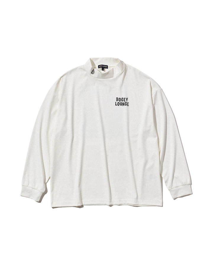 ［BOGEY LOUNGE］ モックネック長袖トップス（ペリカン）
