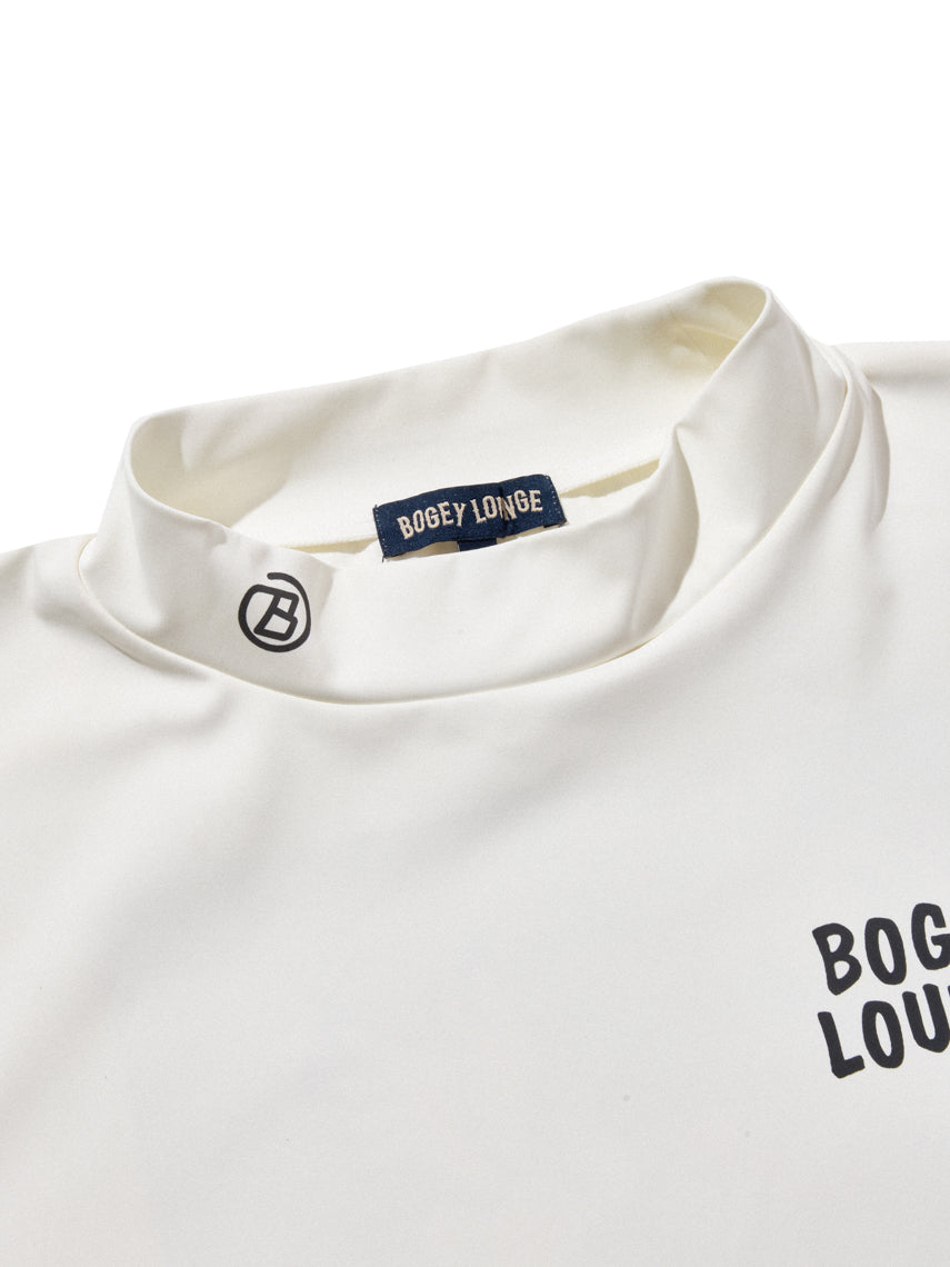 ［BOGEY LOUNGE］ モックネック長袖トップス（ペリカン）