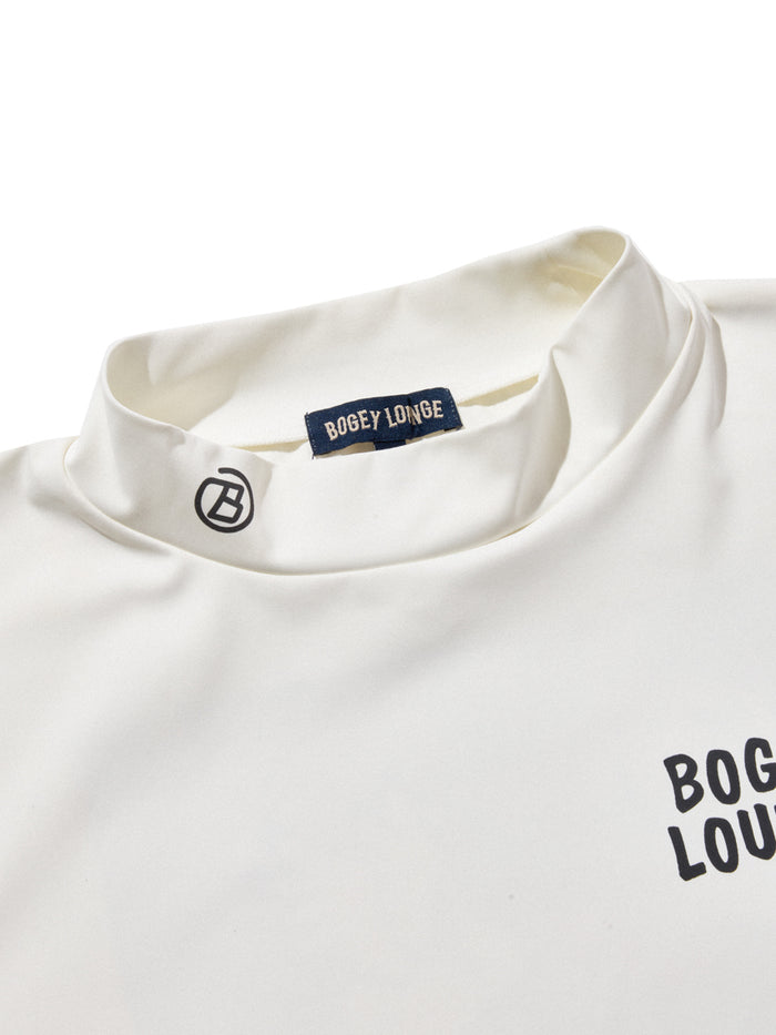 ［BOGEY LOUNGE］ モックネック長袖トップス（ペリカン）