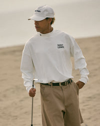 ［BOGEY LOUNGE］ モックネック長袖トップス（ペリカン）