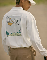 ［BOGEY LOUNGE］ モックネック長袖トップス（ペリカン）