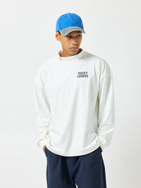 ［BOGEY LOUNGE］ モックネック長袖トップス（ペリカン）