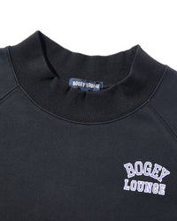 ［BOGEY LOUNGE］ モックネック長袖トップス（文字プリント）
