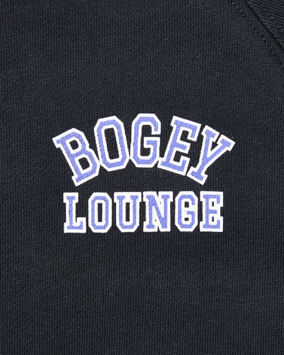 ［BOGEY LOUNGE］ モックネック長袖トップス（文字プリント）