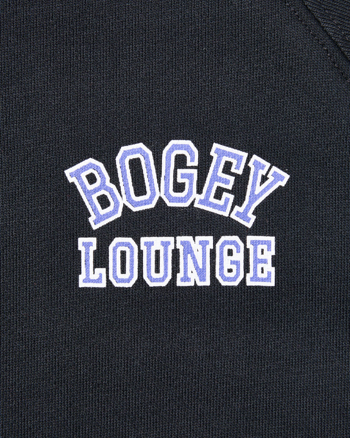 ［BOGEY LOUNGE］ モックネック長袖トップス（文字プリント）