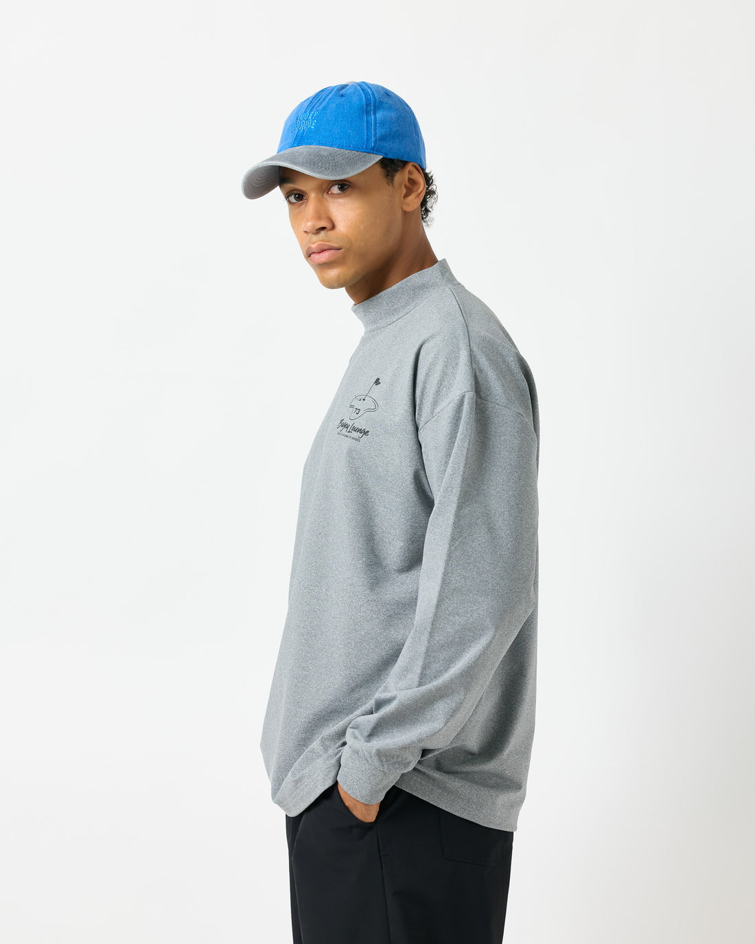 ［BOGEY LOUNGE］ モックネック長袖トップス（クラブヘッド）