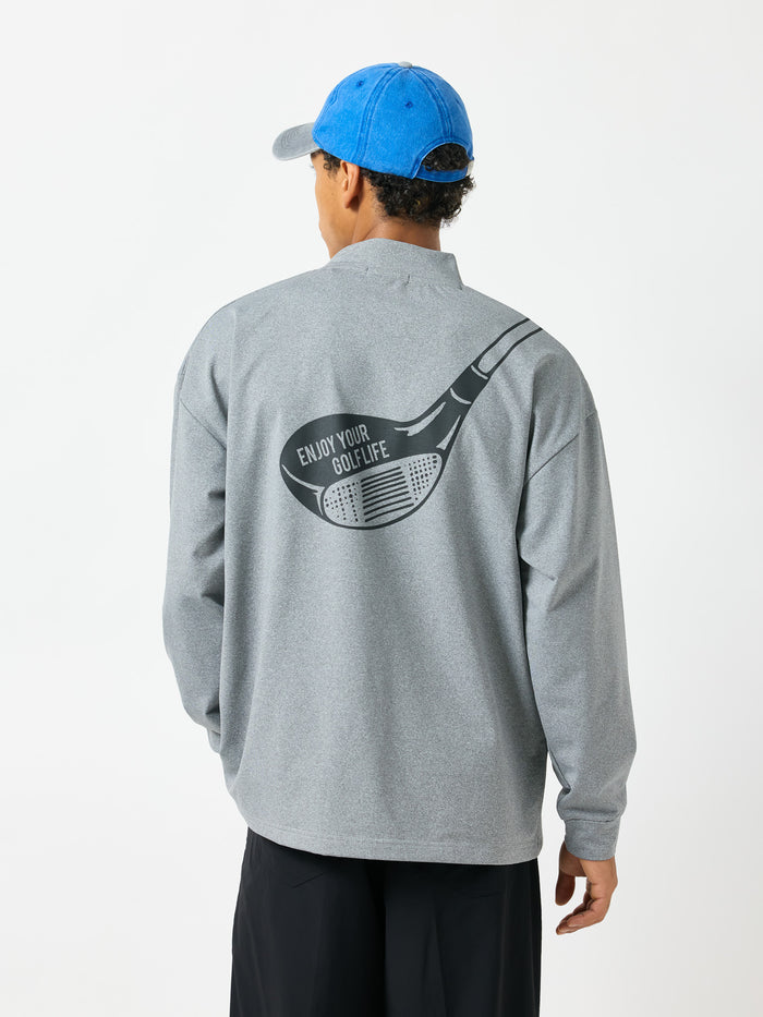 ［BOGEY LOUNGE］ モックネック長袖トップス（クラブヘッド）