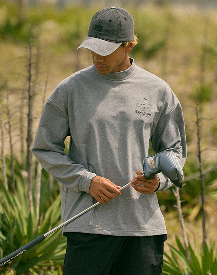 ［BOGEY LOUNGE］ モックネック長袖トップス（クラブヘッド）