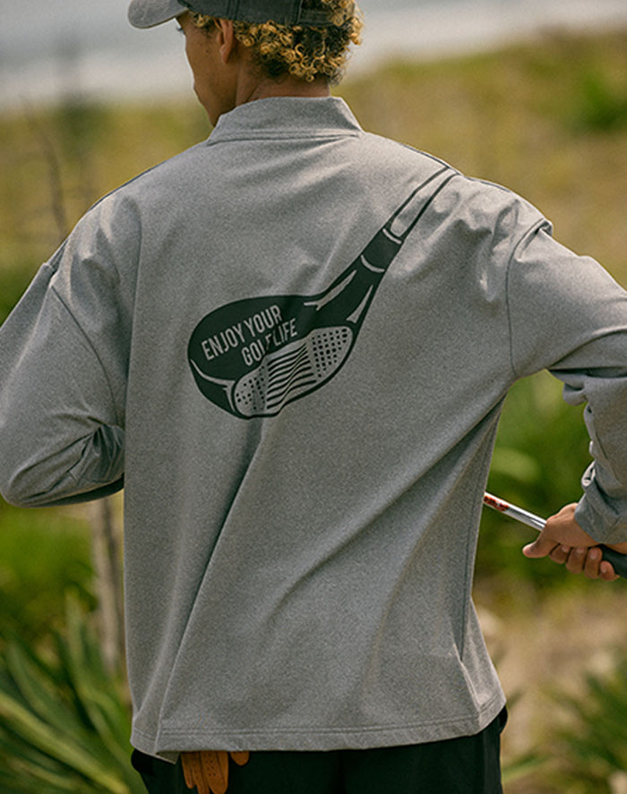 ［BOGEY LOUNGE］ モックネック長袖トップス（クラブヘッド）