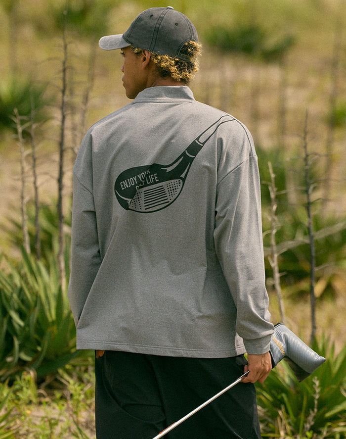 ［BOGEY LOUNGE］ モックネック長袖トップス（クラブヘッド）