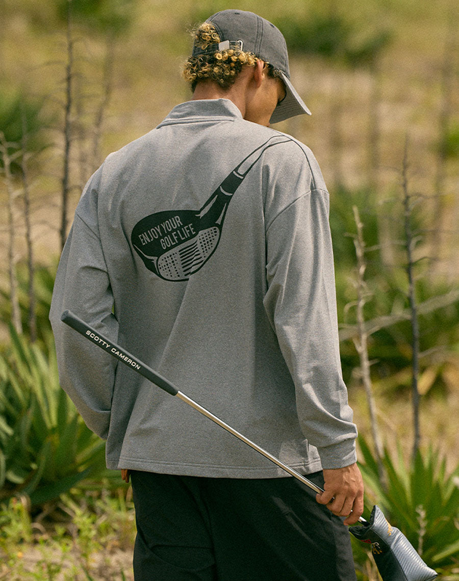 ［BOGEY LOUNGE］ モックネック長袖トップス（クラブヘッド）