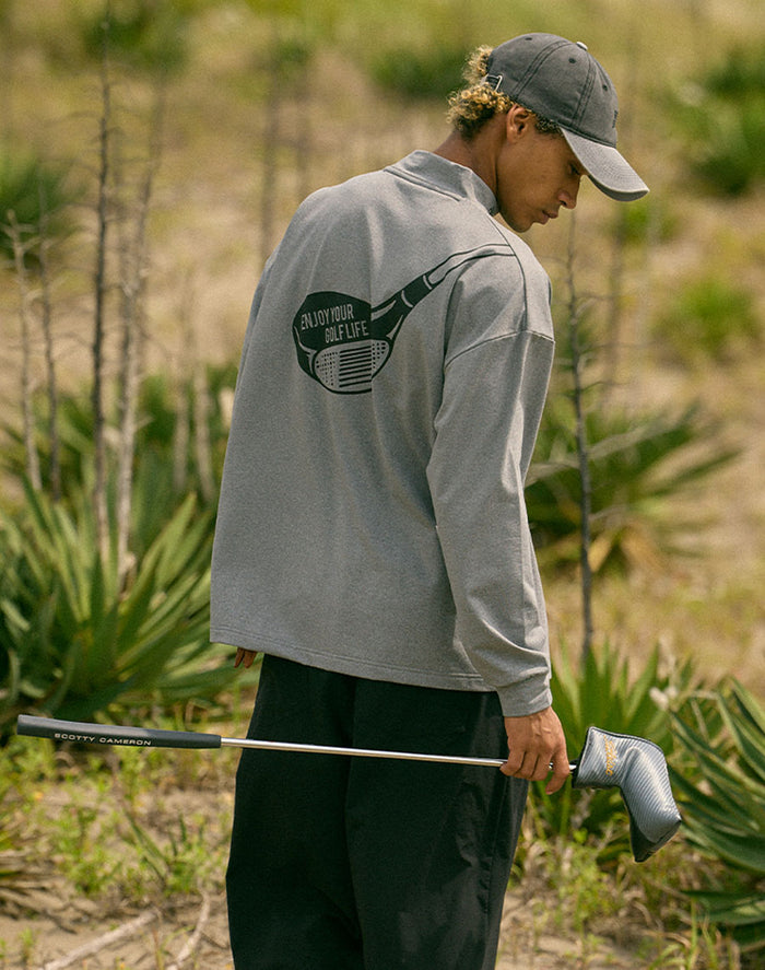 ［BOGEY LOUNGE］ モックネック長袖トップス（クラブヘッド）