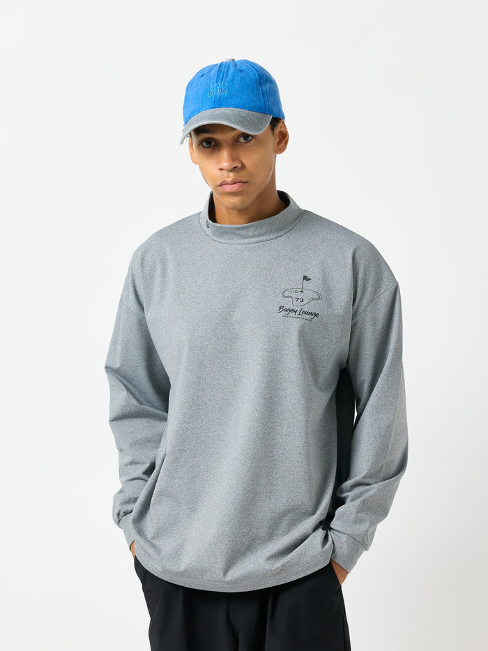 ［BOGEY LOUNGE］ モックネック長袖トップス（クラブヘッド）