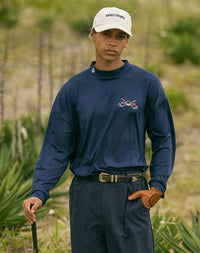 ［BOGEY LOUNGE］ モックネック長袖トップス（カート）