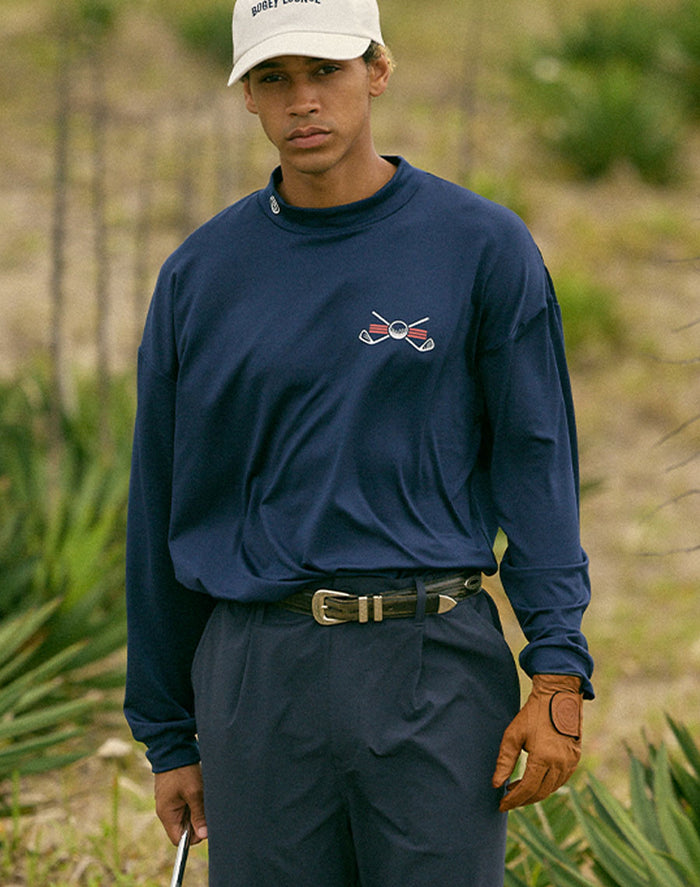 ［BOGEY LOUNGE］ モックネック長袖トップス（カート）